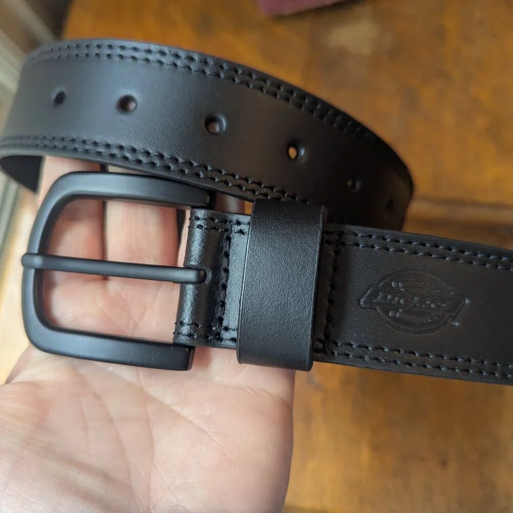 New Dickies Leather Belt Men’s Size 32 Black Unisex Grunge‎ Work Streetwear